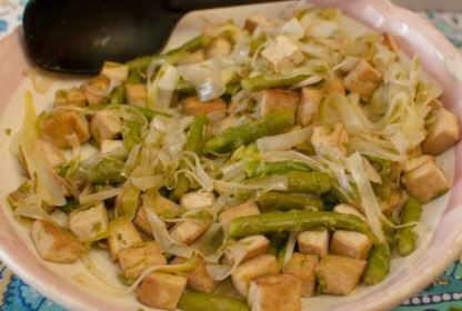 sautéed tofu with vegetables