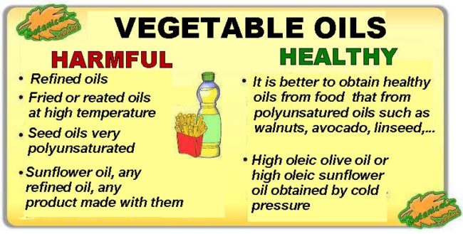Harmful and healthy oils