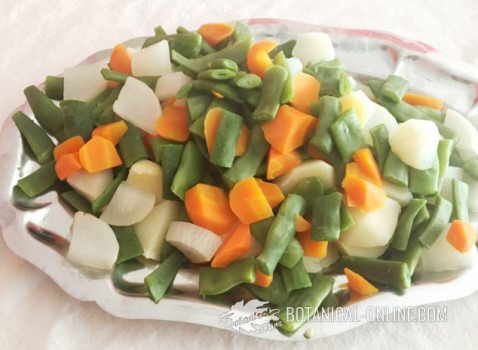 boiled vegetables