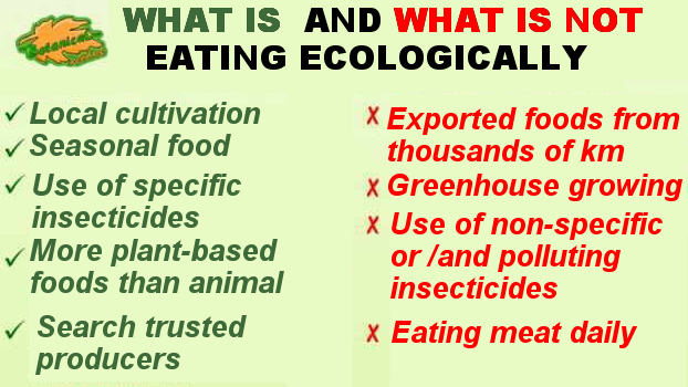 Summary of what it means to eat organic. 