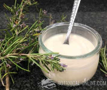 homemade lemon and rosemary flavored yogurt