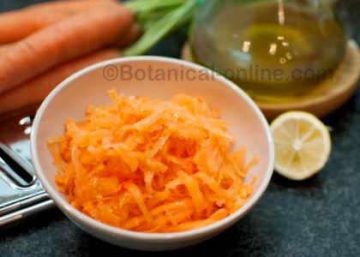 Grated carrot salad with lemon
