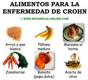 Resultado de imagen de alimentos recomendados para la enfermedad de crohn