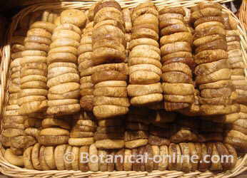 Dry figs in a basket