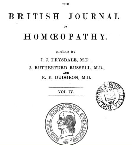 revista científica British Homoeopathic Journal
