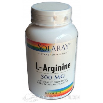 Arginina 500mg 100 cápsulas Solaray