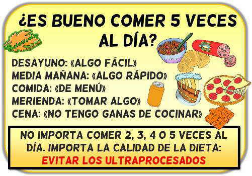 mito comer 5 comidas diarias al dia