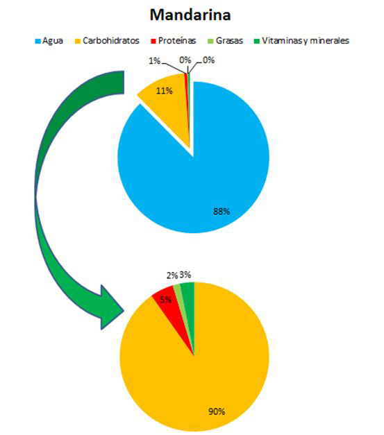 composicion de las mandarinas