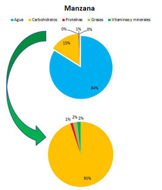 composicion de la manzana