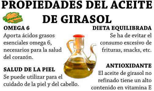 propiedades y beneficios del aceite de girasol