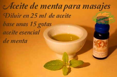 aceite de menta para masajes elaboracion con aceite esencial