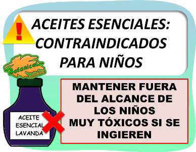 contraindicaciones aceites esenciales para bebes niños infantil