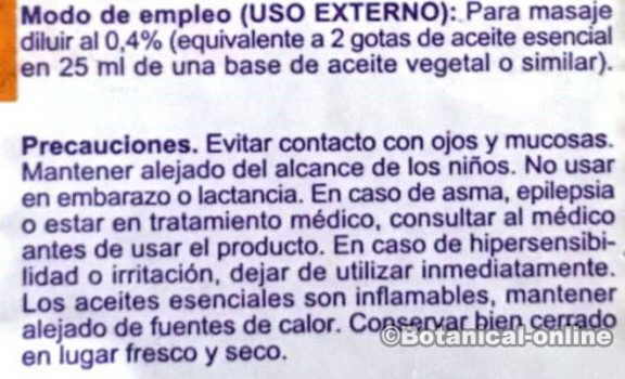 etiqueta aceites esenciales