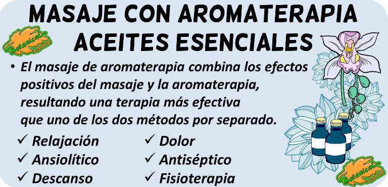 masaje aromaterapia aceites esenciales propiedades