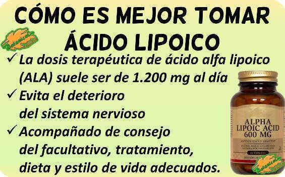 como tomar suplementos acido alfa lipoico