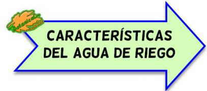 caracteristicas agua de riego