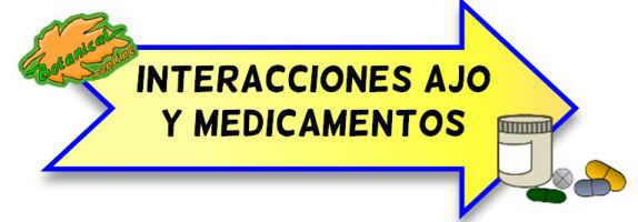 interacciones del ajo para medicamentos y fármacos