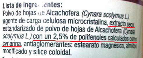 ingredientes alcachofera