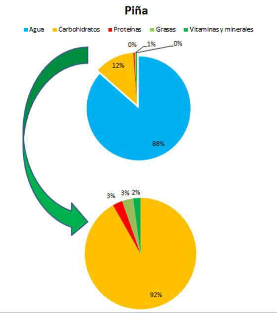 composición de las piñas