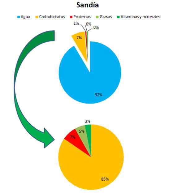 Composicion de las sandías