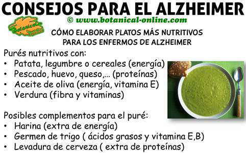 consejos y recetas en la alimentacion y dieta del alzheimer