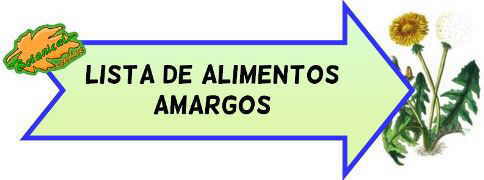 alimentos amargos lista