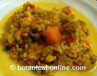 Arroz integral con verduras