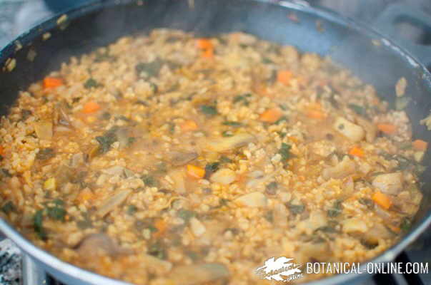 arroz integral verduras
