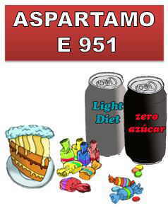 Aditivo aspartame en productos sin azucar, e 951