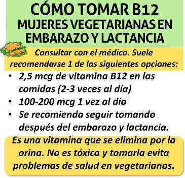 Como tomar suplementos de vitamina b12 o cobalamina en el embarazo y lactancia