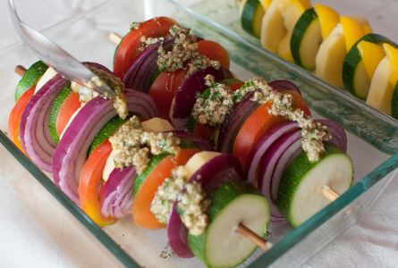 brochetas de verduras