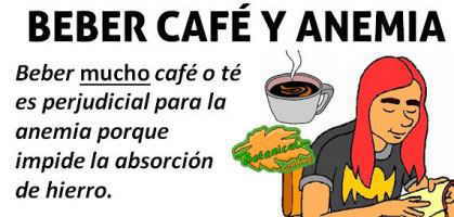 cafe y te para la anemia secuestran hierro