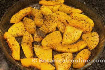 calabaza asada al horno con especias