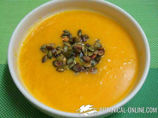 receta crema de calabaza con semillas