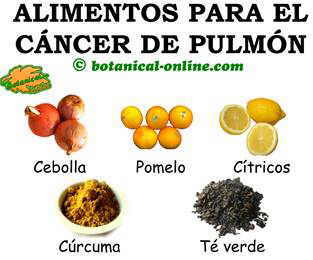 Alimentos para la dieta del cáncer de pulmón