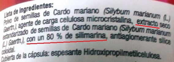 suplemento cardo mariano ingredientes