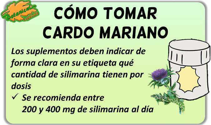 como tomar cardo mariano suplementos silimarina