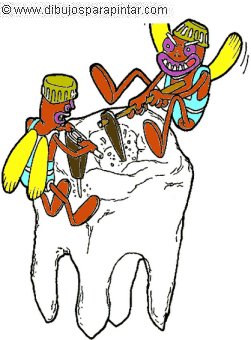 caries destruyendo un diente
