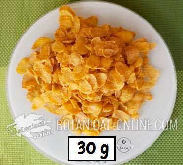 racion cereales desayuno de maiz 30 35 gramos