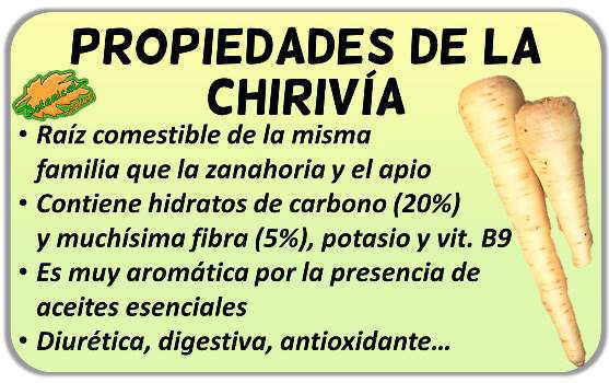 propiedades de la chirivia pastinaca sativa beneficios 