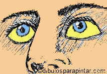 dibujo ictericia esclerotica ojos amarillos