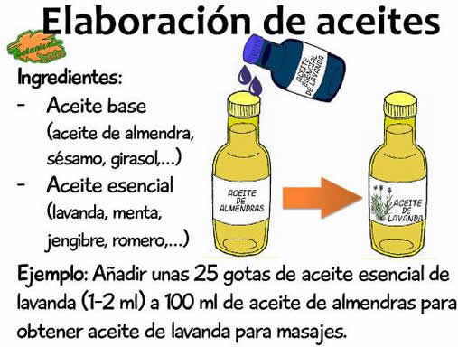 como hacer aceite de lavanda o romero con aceites esenciales y almendra