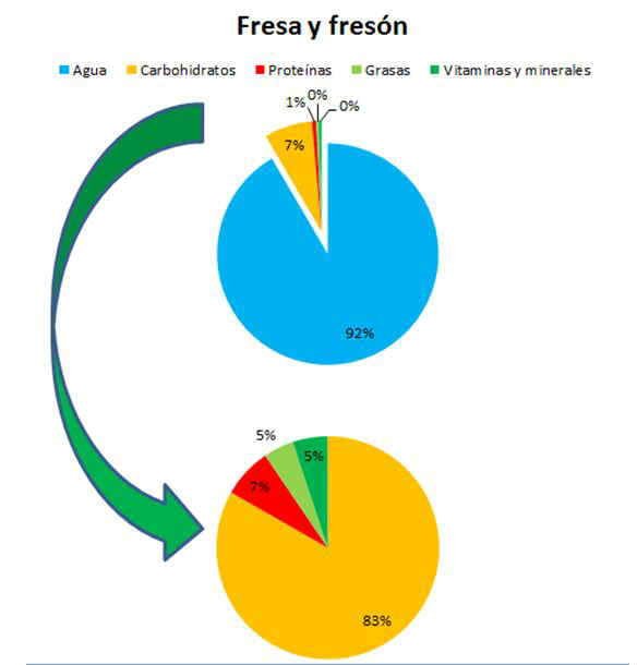 composin de las fresas y fresones