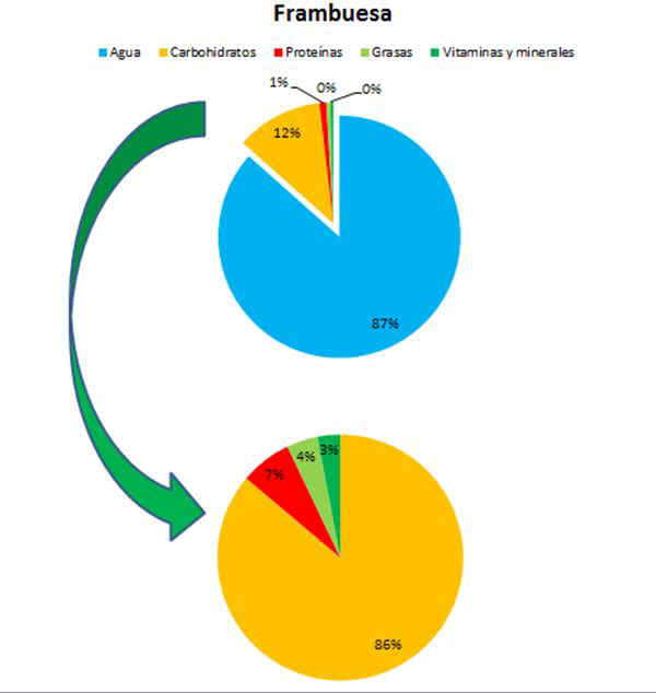 Composicin de las frambuesas