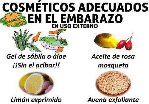 cremas y cosmeticos naturales recomendados en el embarazo con plantas y aceites 