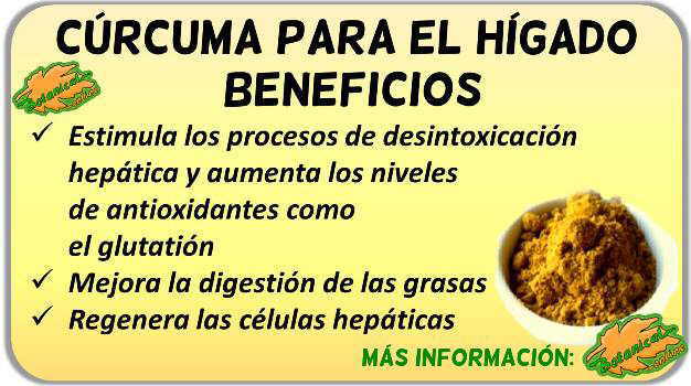 beneficios de la curcuma para enfermedades del higado