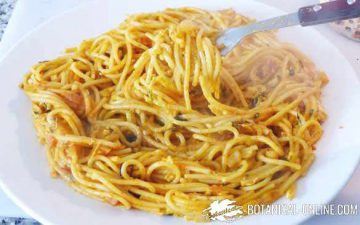 espaguetis con curcuma