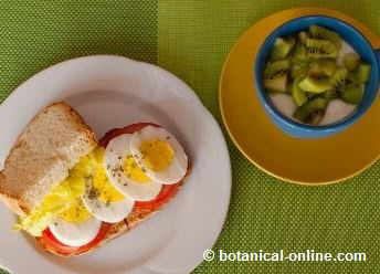 desayuno equilibrado con huevo