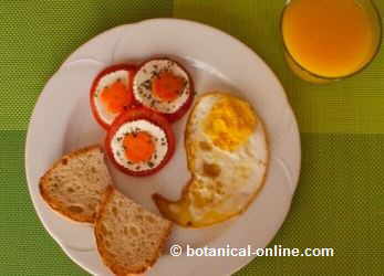 desayuno con huevo frito