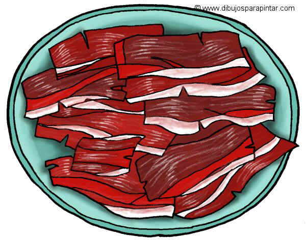 dibujo grande de jamón serrano